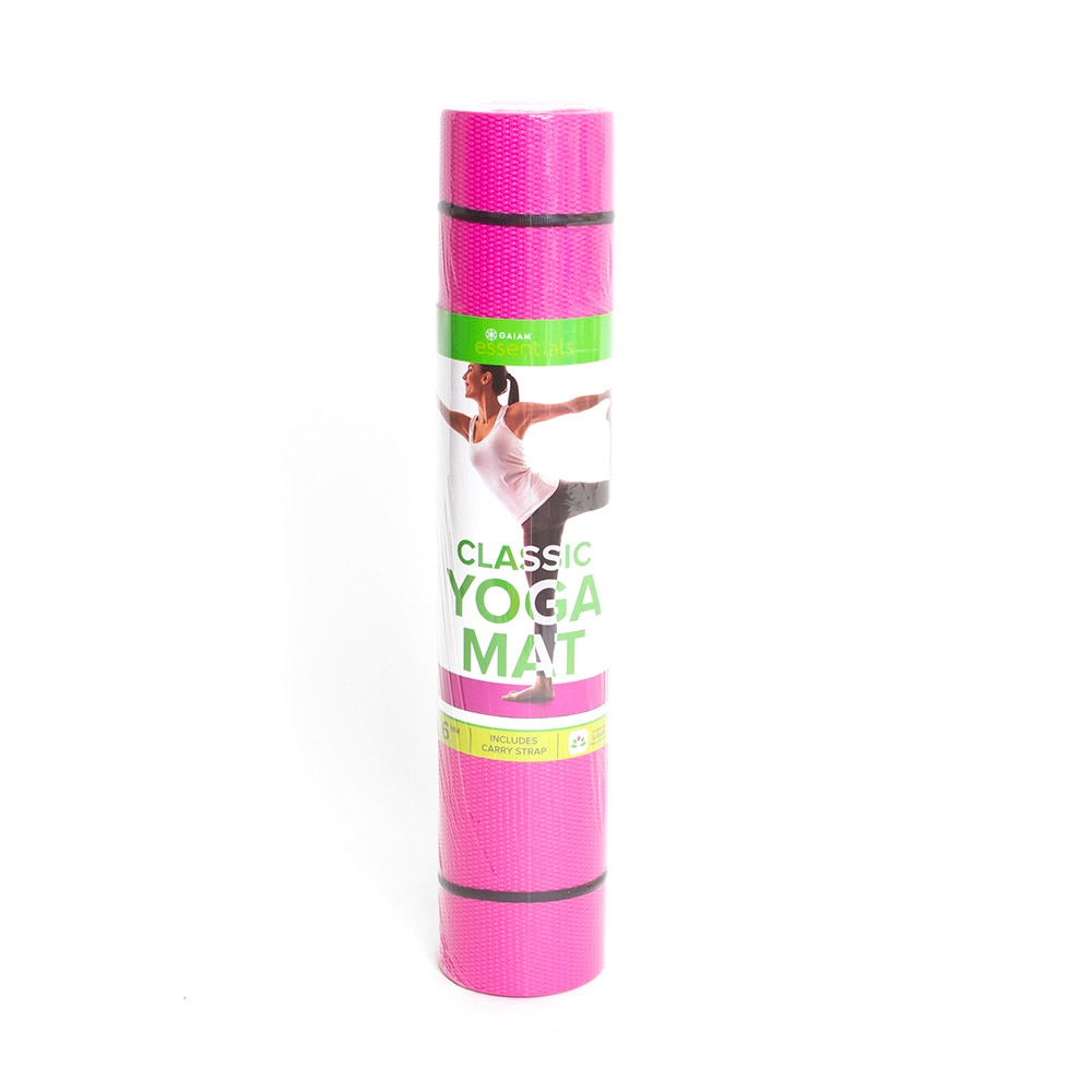 Yoga, Sports Equipment, Sports, Gaiam, Essentials, 6mm, Mat, 603022, Pink